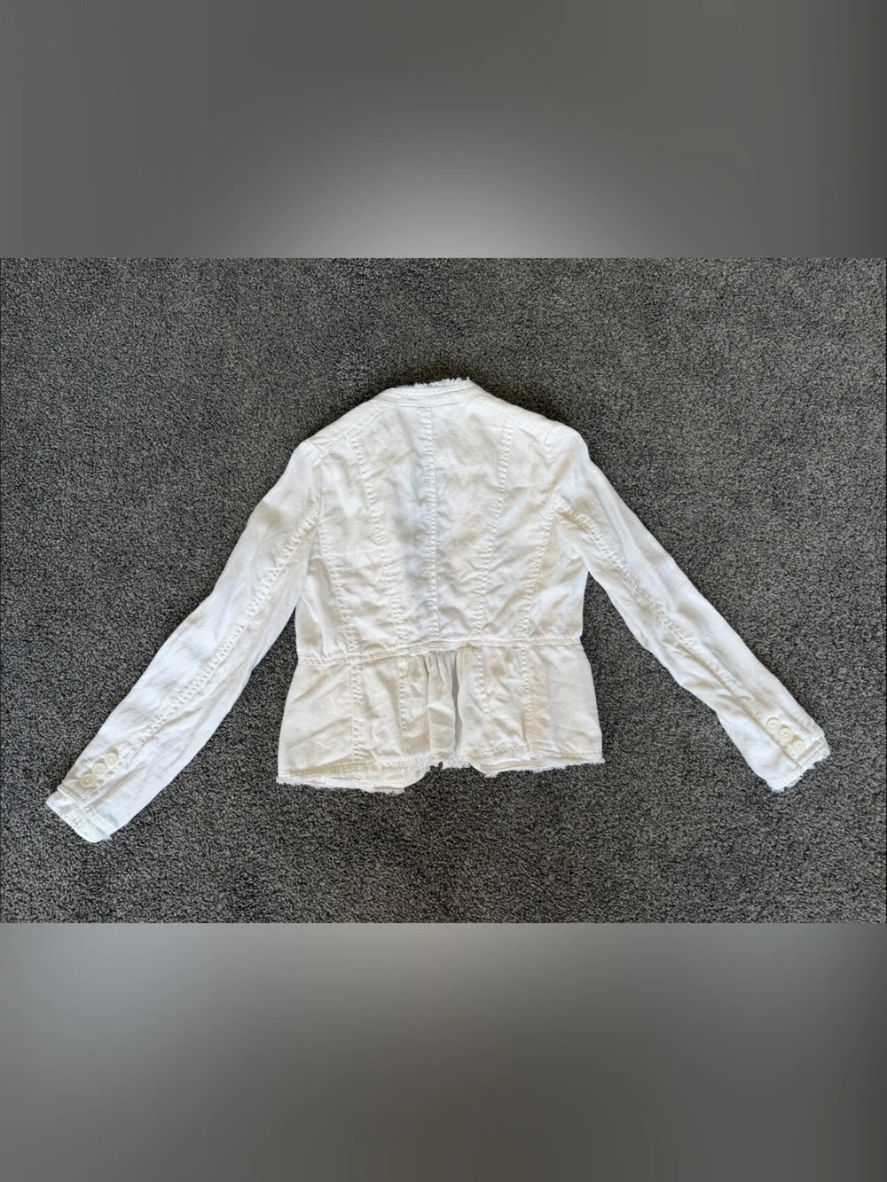 Michael Kors White Button-Front Lightweight Jacket